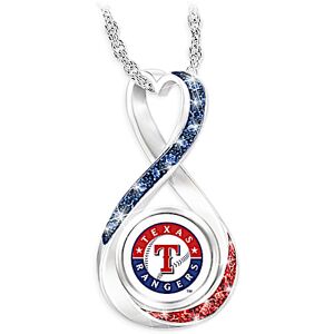 The Bradford Exchange 2023 World Series Champions Texas Rangers Women's MLB Pendant Necklace