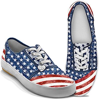 The Bradford Exchange Women's Shoes: American Pride Women's Sneakers The Bradford Exchange Women's Shoes: American Pride Women's Sneakers