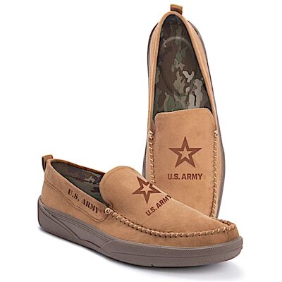 The Bradford Exchange Army Pride Men's Faux Suede Moccasins The Bradford Exchange Army Pride Men's Faux Suede Moccasins