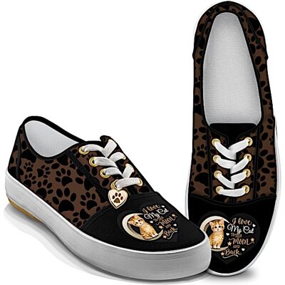 The Bradford Exchange I Love My Cat To The Moon And Back Sneakers: Choose Your Cat The Bradford Exchange I Love My Cat To The Moon And Back Sneakers: Choose Your Cat