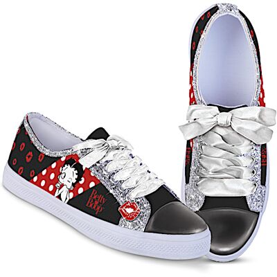 The Bradford Exchange Betty Boop Sneakers With Ever-Sparkle Glitter Trim: Women's Shoes The Bradford Exchange Betty Boop Sneakers With Ever-Sparkle Glitter Trim: Women's Shoes