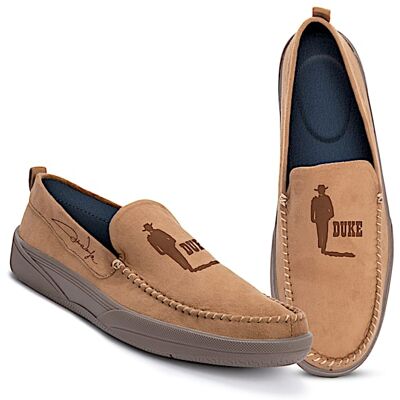 The Bradford Exchange John Wayne The Duke Men's Faux Suede Moccasins The Bradford Exchange John Wayne The Duke Men's Faux Suede Moccasins