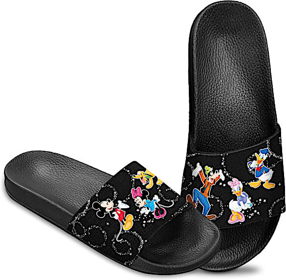 The Bradford Exchange Disney Mickey & Friends Women's Slide Sandals