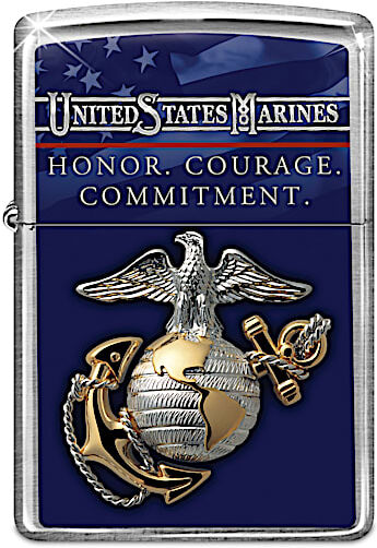 The Bradford Exchange USMC Zippo Windproof Lighter Collection