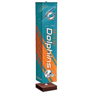 The Bradford Exchange Miami Dolphins NFL Floor Lamp With Foot Pedal Switch
