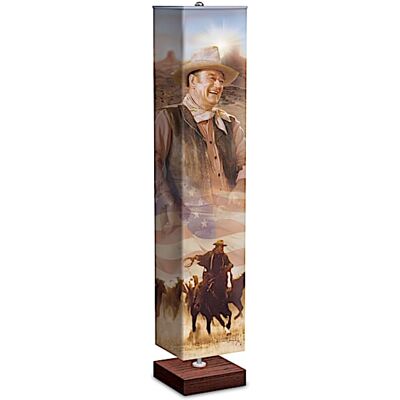 The Bradford Exchange John Wayne Floor Lamp With Artwork Of Duke On The Shade The Bradford Exchange John Wayne Floor Lamp With Artwork Of Duke On The Shade