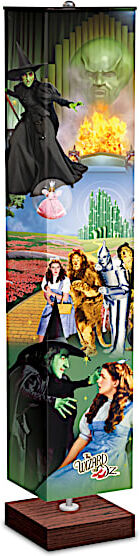 The Bradford Exchange THE WIZARD OF OZ Floor Lamp With Art On 4-Sided Fabric Shade