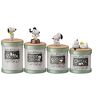 The Bradford Exchange PEANUTS Kitchen Canister Collection With Labels