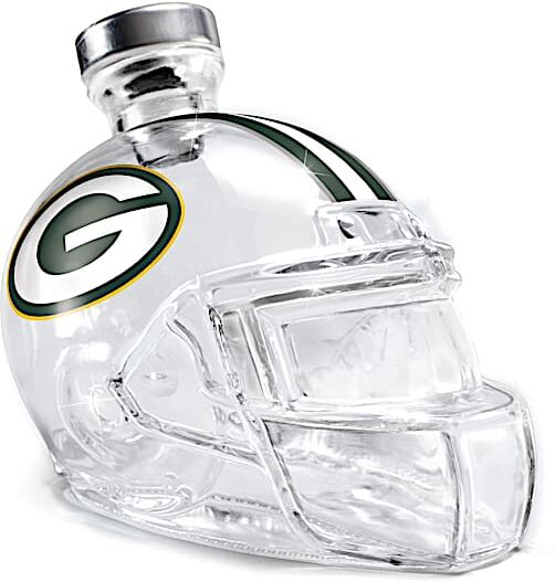 The Bradford Exchange Green Bay Packers Glass Helmet Decanter