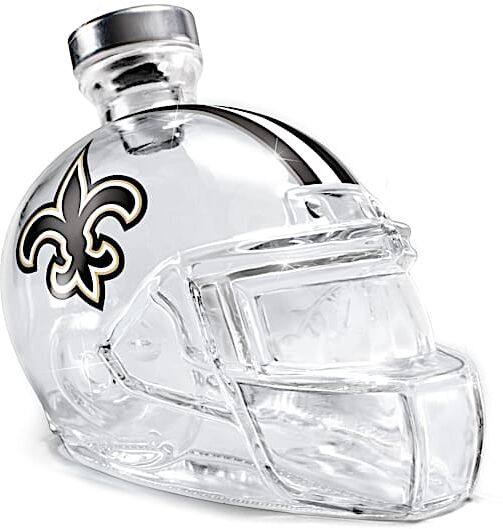 The Bradford Exchange New Orleans Saints Glass Helmet Decanter