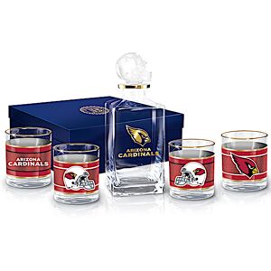 The Bradford Exchange Arizona Cardinals NFL Glass Decanter Set The Bradford Exchange Arizona Cardinals NFL Glass Decanter Set