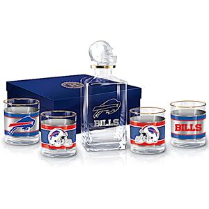 The Bradford Exchange Buffalo Bills NFL Glass Decanter Set The Bradford Exchange Buffalo Bills NFL Glass Decanter Set