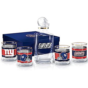 The Bradford Exchange New York Giants NFL Glass Decanter Set The Bradford Exchange New York Giants NFL Glass Decanter Set
