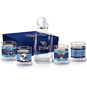 The Bradford Exchange Tennessee Titans NFL Glass Decanter Set The Bradford Exchange Tennessee Titans NFL Glass Decanter Set
