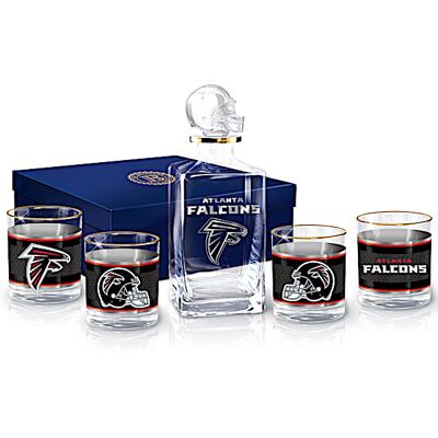 The Bradford Exchange Atlanta Falcons NFL Glass Decanter Set The Bradford Exchange Atlanta Falcons NFL Glass Decanter Set