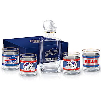 The Bradford Exchange Buffalo Bills NFL Glass Decanter Set The Bradford Exchange Buffalo Bills NFL Glass Decanter Set