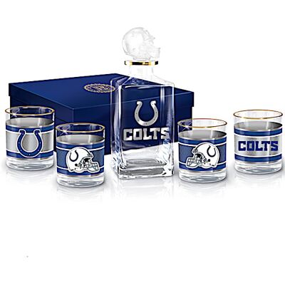 The Bradford Exchange Indianapolis Colts NFL Glass Decanter Set The Bradford Exchange Indianapolis Colts NFL Glass Decanter Set