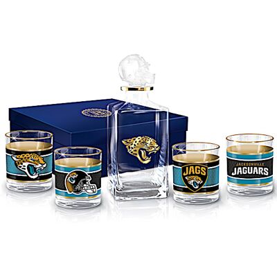 The Bradford Exchange Jacksonville Jaguars NFL Glass Decanter Set The Bradford Exchange Jacksonville Jaguars NFL Glass Decanter Set