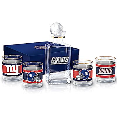 The Bradford Exchange New York Giants NFL Glass Decanter Set The Bradford Exchange New York Giants NFL Glass Decanter Set