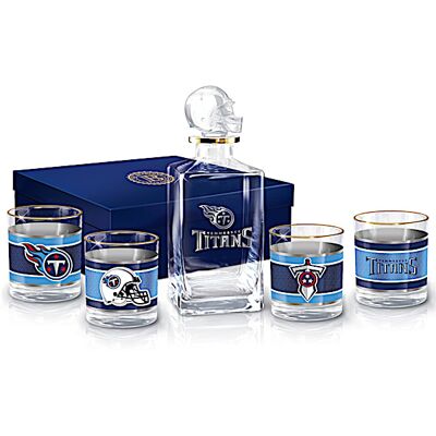 The Bradford Exchange Tennessee Titans NFL Glass Decanter Set The Bradford Exchange Tennessee Titans NFL Glass Decanter Set