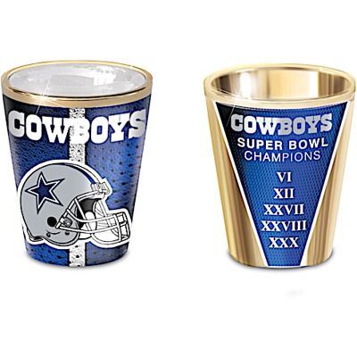The Bradford Exchange Dallas Cowboys Colorful Shot Glasses With Display Rack The Bradford Exchange Dallas Cowboys Colorful Shot Glasses With Display Rack