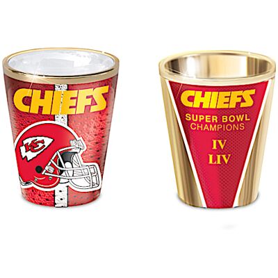 The Bradford Exchange Kansas City Chiefs Shot Glasses With Colorful Finishes The Bradford Exchange Kansas City Chiefs Shot Glasses With Colorful Finishes