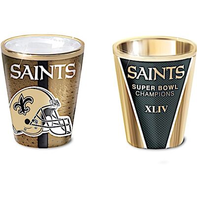 The Bradford Exchange New Orleans Saints Shot Glasses With Colorful Finishes The Bradford Exchange New Orleans Saints Shot Glasses With Colorful Finishes