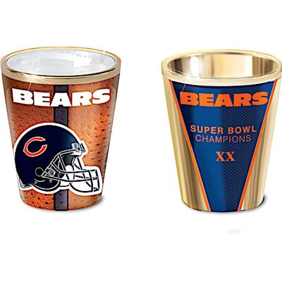 The Bradford Exchange Chicago Bears Shot Glasses With Colorful Finishes The Bradford Exchange Chicago Bears Shot Glasses With Colorful Finishes