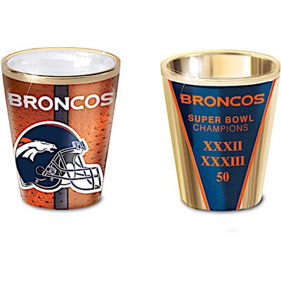 The Bradford Exchange Denver Broncos Shot Glasses With Colorful Finishes The Bradford Exchange Denver Broncos Shot Glasses With Colorful Finishes