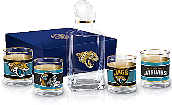 The Bradford Exchange Jacksonville Jaguars NFL Glass Decanter Set