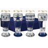 The Bradford Exchange Dallas Cowboys NFL 4-Piece Pilsner Glass Set With 12K Gold Rims