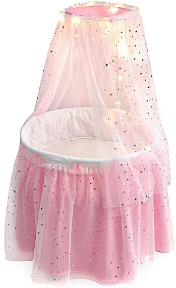 The Ashton-Drake Galleries Sweet Dreams Bassinet With Canopy Featuring LED Lights