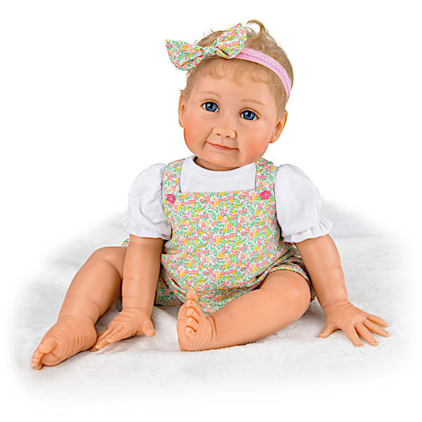 The Ashton-Drake Galleries Sugar And Spice Poseable Lifelike Baby Girl Doll