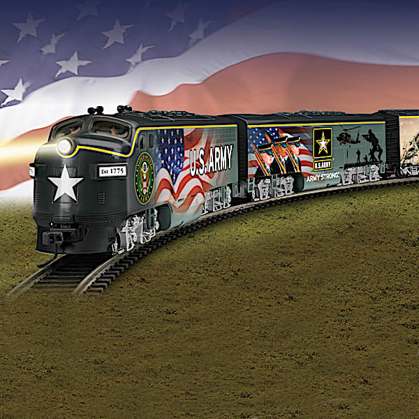 Hawthorne Village U.S. Army Express Train Collection With Tracks And Power-Pack