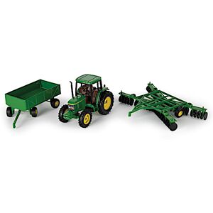 The Hamilton Collection John Deere 6410 Diecast Tractor, Wagon And Wing Disk Set The Hamilton Collection John Deere 6410 Diecast Tractor, Wagon And Wing Disk Set