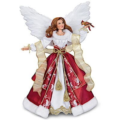 The Ashton-Drake Galleries Cardinal-Themed Poseable Musical Angel Doll The Ashton-Drake Galleries Cardinal-Themed Poseable Musical Angel Doll
