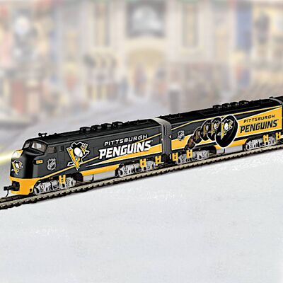 Hawthorne Village NHL Pittsburgh Penguins Electric Train Collection with Stanley Cup Car Hawthorne Village NHL Pittsburgh Penguins Electric Train Collection with Stanley Cup Car
