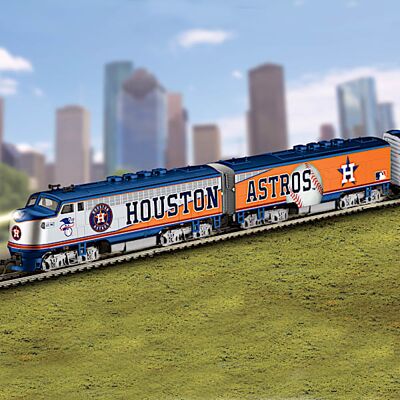 Hawthorne Village Houston Astros MLB Express Electric Model Train Collection Hawthorne Village Houston Astros MLB Express Electric Model Train Collection