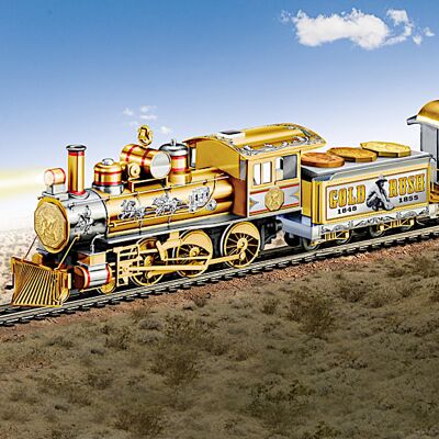 Hawthorne Village Gold Rush Illuminated Electric Model Train Collection With Track Set Hawthorne Village Gold Rush Illuminated Electric Model Train Collection With Track Set