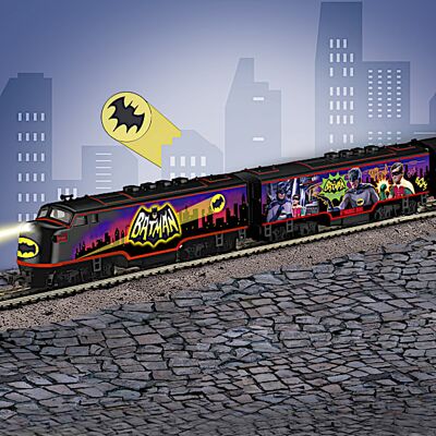 Hawthorne Village CAPED CRUSADERS Illuminated Model Train Collection Hawthorne Village CAPED CRUSADERS Illuminated Model Train Collection