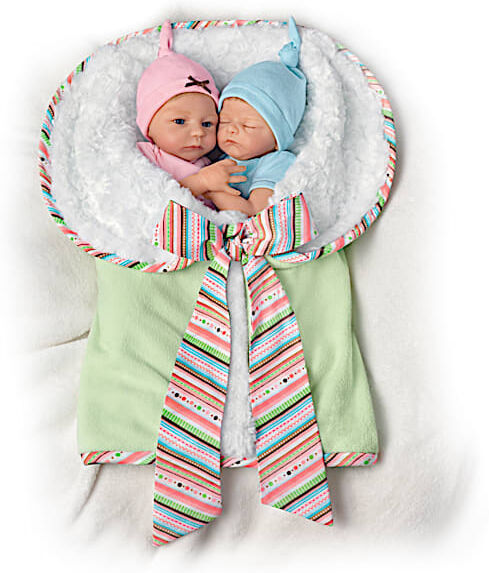 The Ashton-Drake Galleries Baby Doll Set: Madison And Mason Twins Baby Doll Set