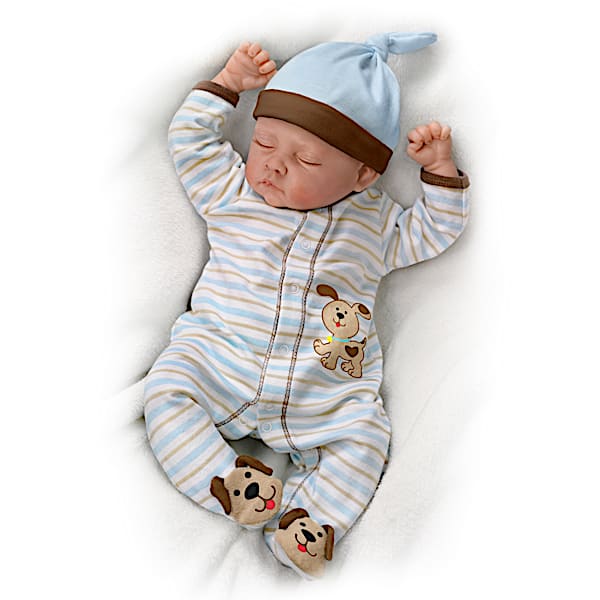 The Ashton-Drake Galleries Sweet Dreams, Danny Weighted Lifelike Baby Boy Doll