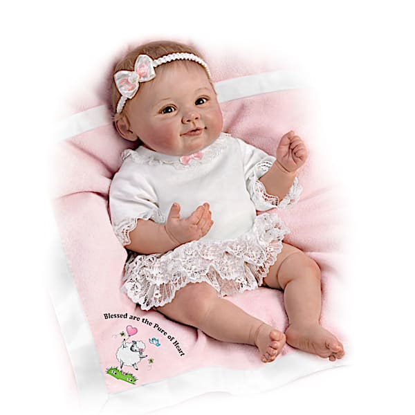 The Ashton-Drake Galleries Ping Lau Blessed Are The Pure Of Heart Realistic Baby Doll