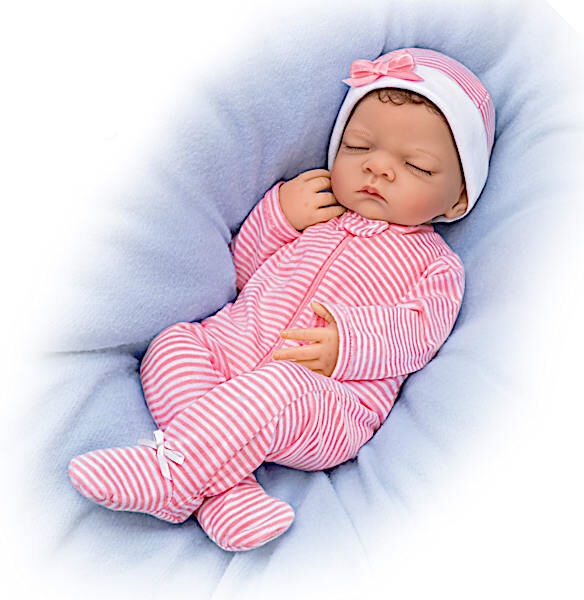 The Ashton-Drake Galleries Hazel Realistic Baby Doll Actually Warms As You Hold Her