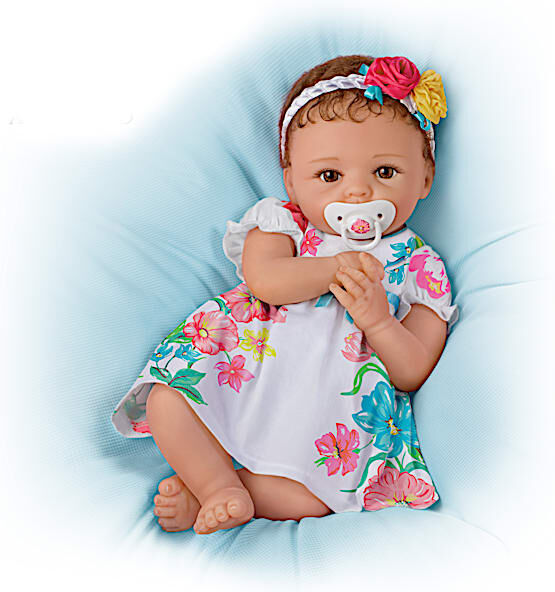 The Ashton-Drake Galleries RealTouch Pretty And Petite Presley Lifelike Baby Doll That Coos