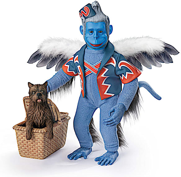 The Ashton-Drake Galleries THE WIZARD OF OZ WINGED MONKEY With TOTO Portrait Figure Set