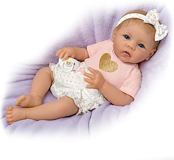 The Ashton-Drake Galleries Cooing Baby Girl Doll With Heartbeat By Linda Murray