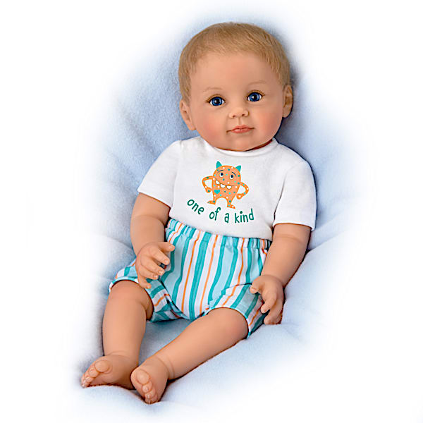 The Ashton-Drake Galleries Ping Lau Lifelike Poseable Baby Doll with Magnetic Pacifier