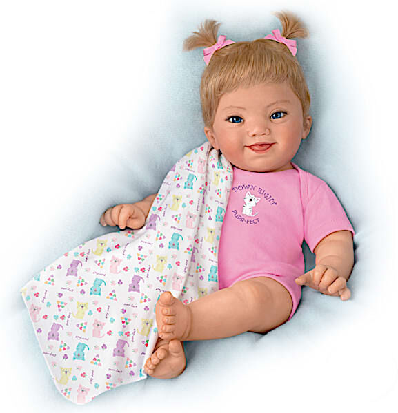 The Ashton-Drake Galleries Ping Lau Down Syndrome Awareness Lifelike Poseable Baby Doll