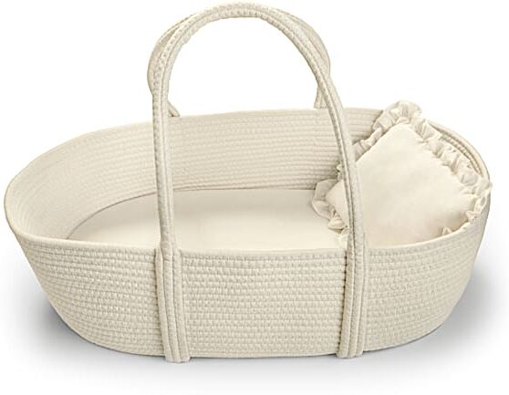 The Ashton-Drake Galleries White Rope Basket With Pillow For Baby Dolls Up To 22